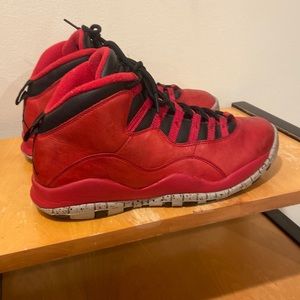 Men’s Red Retro Air Jordan 10 used size 9. (No Original Box)